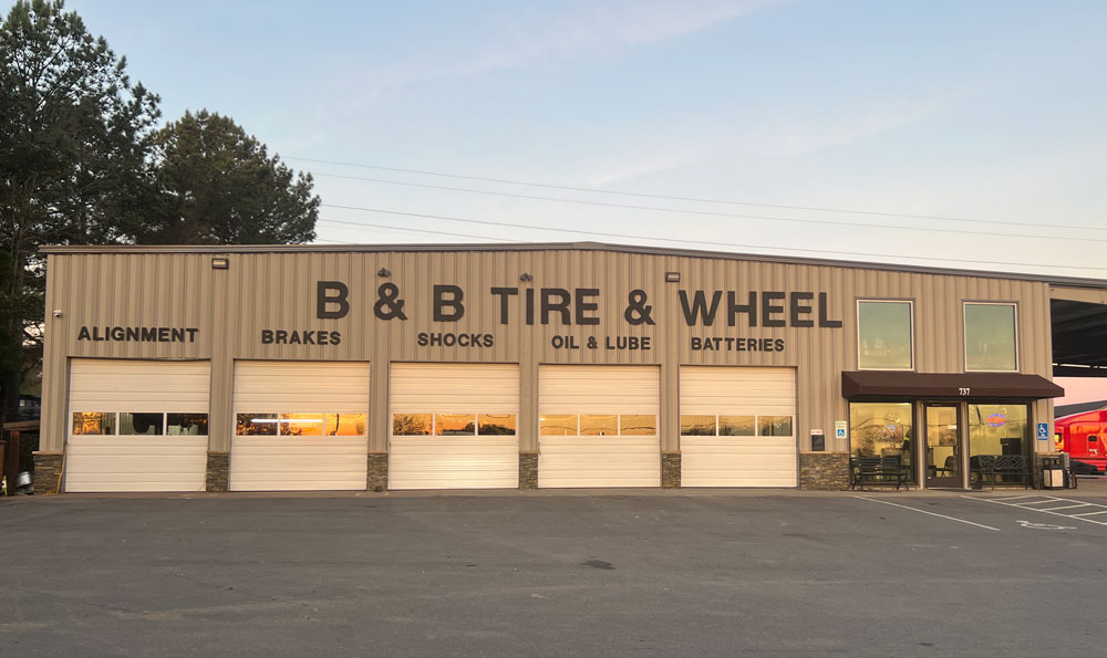 B & B Tire and Auto Care shop front view